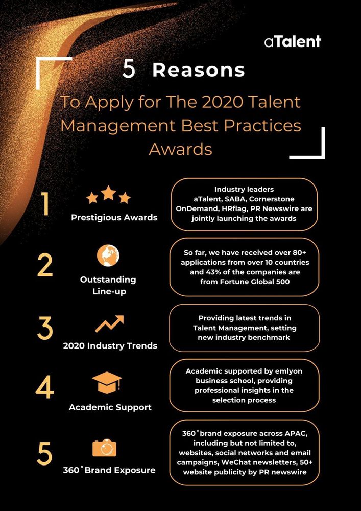 5 Reasons to Apply - Talent Management Awards
