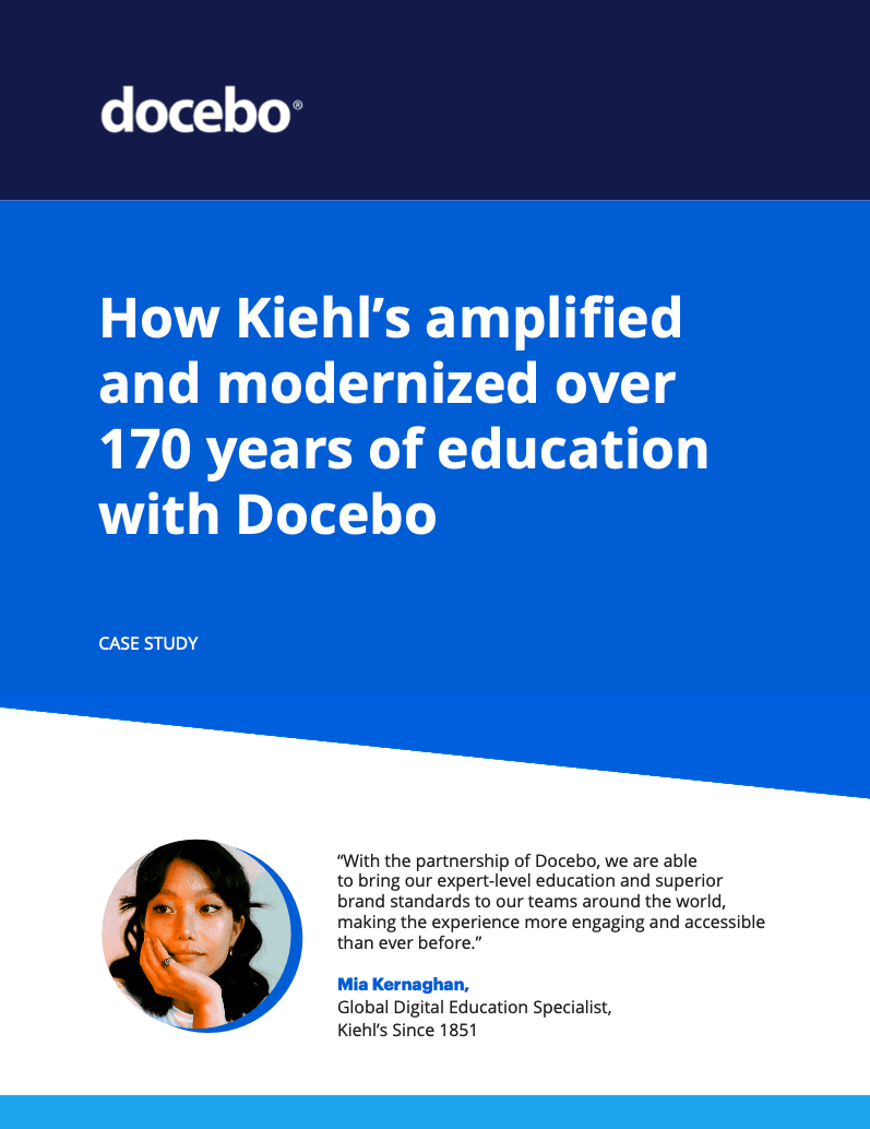 Download the case study to unlock how Docebo helped Kiehl's to
